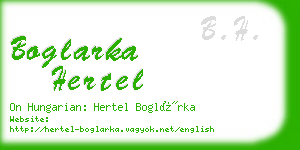 boglarka hertel business card